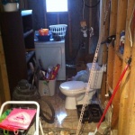 Bathroom is officially a disaster area.