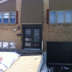 Ripped out the old garage door and installed new one to match the color of the front doors.