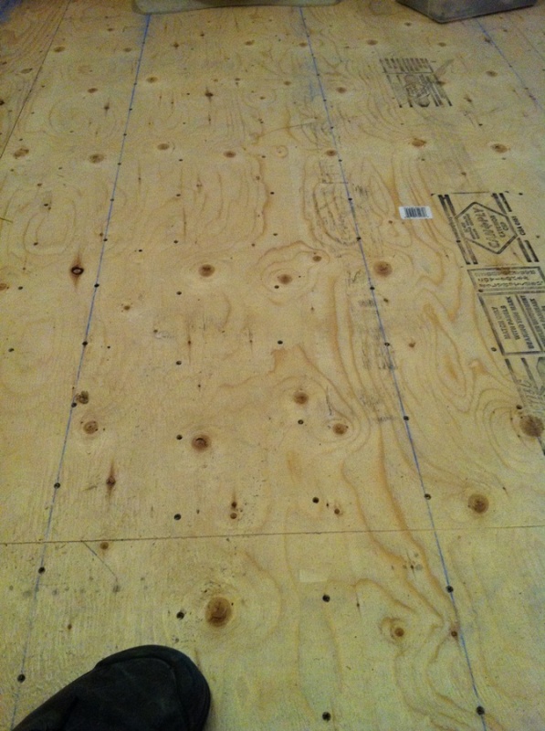 Building up the subfloor!