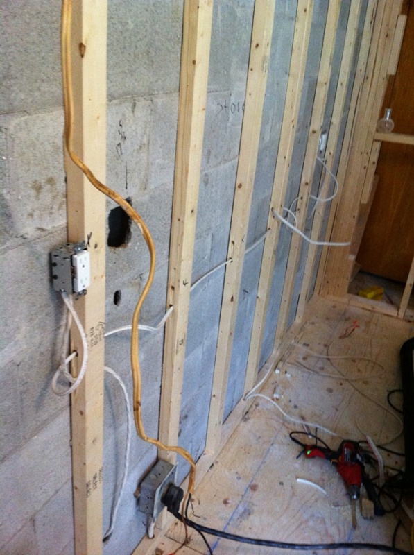 Building new kitchen wall against the firewall