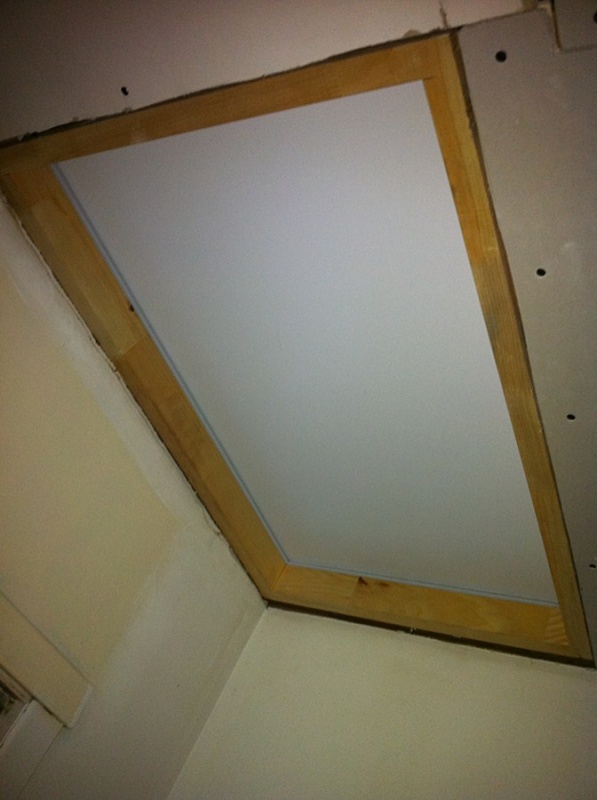 Installed a new attic access hatch.