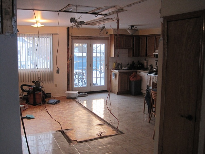 Older pics - Result of tearing out walls in the kitchen and hallway!