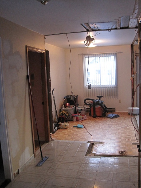 Older pics - Result of tearing out walls in the kitchen and hallway!