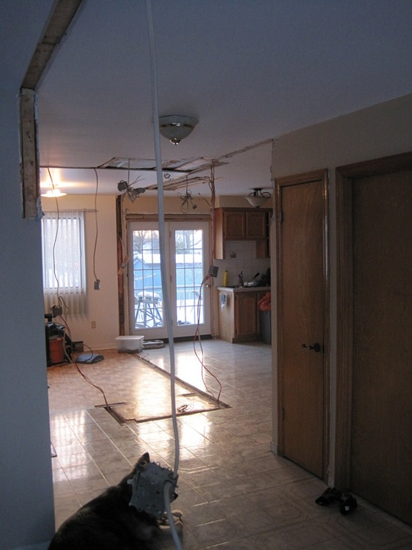 Older pics - Result of tearing out walls in the kitchen and hallway!