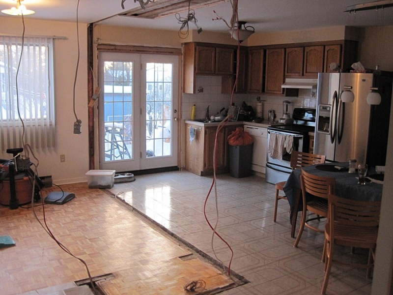 Older pics - Result of tearing out walls in the kitchen and hallway!