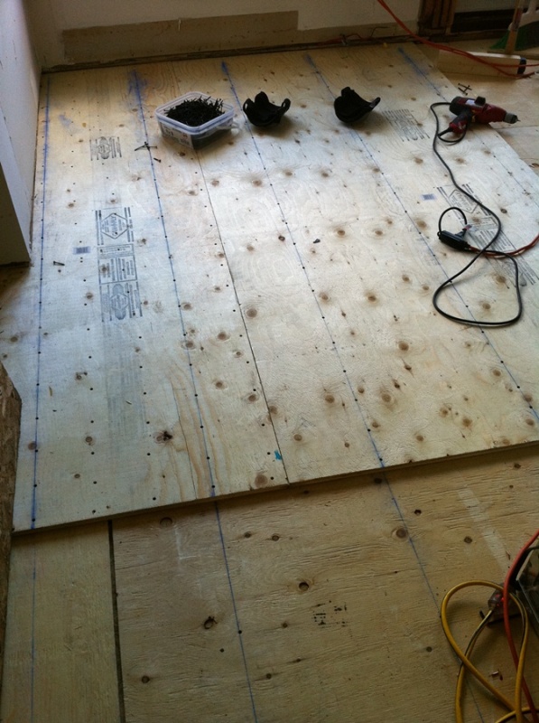 Building up the subfloor!