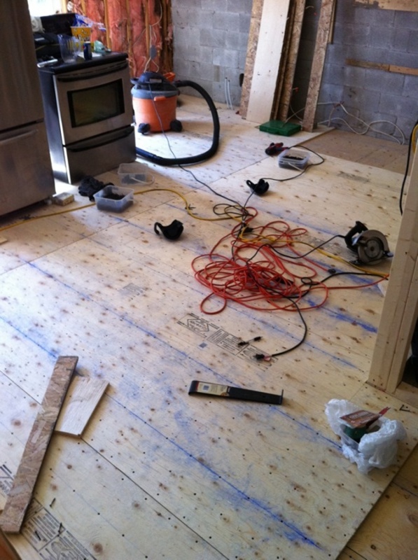 Building up the subfloor!