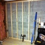 Building new kitchen wall against the firewall