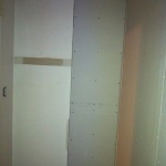 Patching up the new walk-in closet