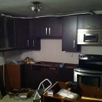 Kitchen cabinets and doors installed!  Time for detailing (kickplates and remaining panels) and countertops!