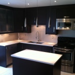 Quartz counters being installed!