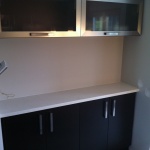 Quartz counters being installed!