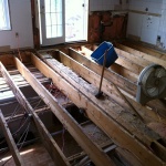 Fixing the floor beams and building up the subfloor!