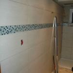 Wall done with new cermaic and mosaic.