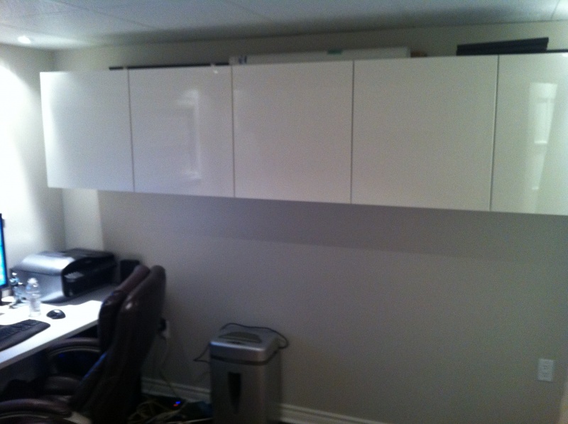 New cabinets in the office.